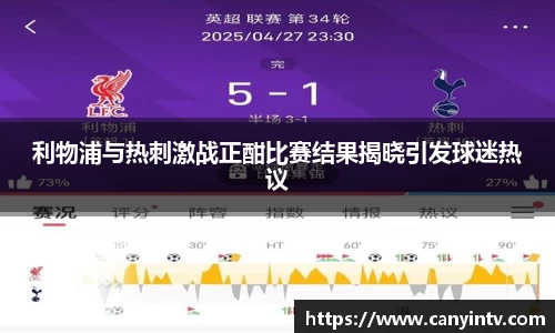 利物浦与热刺激战正酣比赛结果揭晓引发球迷热议